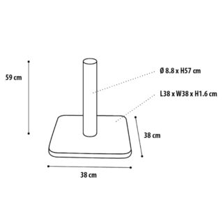 krab paal afmetingen