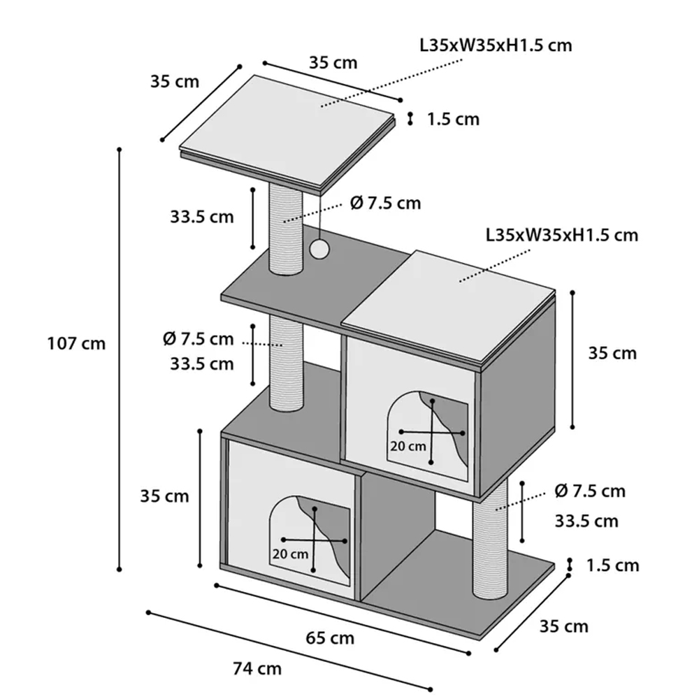 afmetingen dana krabpaal