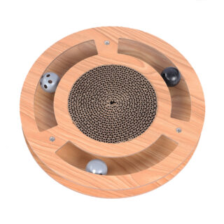 houten kattenspeelgoud fidgetwheel